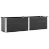 vidaXL Povi&scaron;ena vrtna gredica 200 x 50 x 54 cm WPC siva