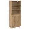 vidaXL Highboard Umjetnički hrast 69,5 x 34 x 180 cm Konstruirano drvo
