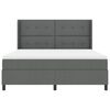 vidaXL LED Box Spring Krevet Tamno siva 180 x 200 cm tkanina