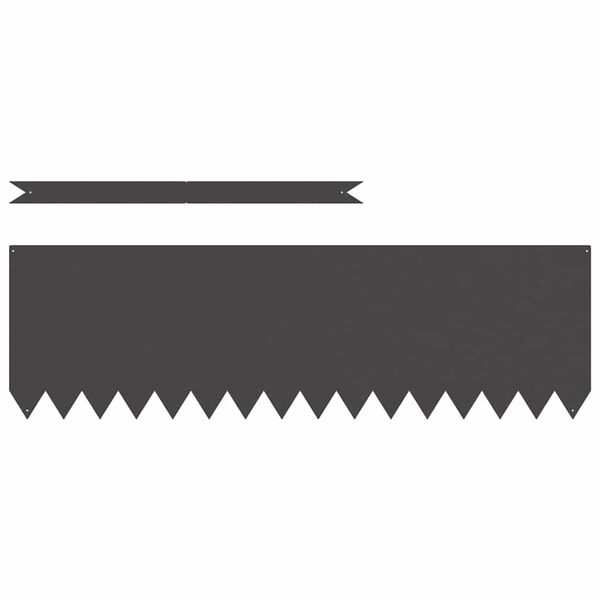 vidaXL Ograda oko Travnjaka 20 pcs Crna 100 x 0.05 x 20 cm