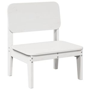 vidaXL Vrtna stolica bijela 60x52,5x72 cm od masivne borovine