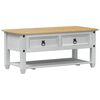 vidaXL Kava Stol Bijela 100 x 48 x 45 cm Masivna borovina