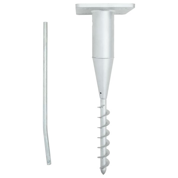 vidaXL Ukopana baza za suncobran sa &scaron;ipkom 16 x 16 x 52 cm čelična