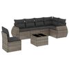 vidaXL 7-dijelni set vrtnih sofa sivi od poliratana