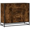 vidaXL Komoda dimljeni hrast 92x35x76 cm konstruirano drvo