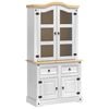 vidaXL Kreveta CORONA Bijelo 100 x 48,5 x 179 cm Čvrsto borovo drvo