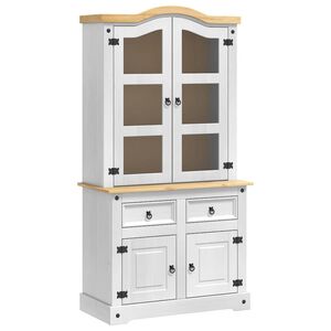 vidaXL Kreveta CORONA Bijelo 100 x 48,5 x 179 cm Čvrsto borovo drvo