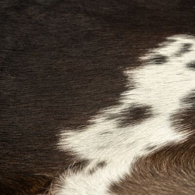 vidaXL Tepih od prave kravlje kože 150 x 170 cm crni