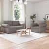 vidaXL Sofa 2 pcs Sivo-smeđa 155 x 82 x 80 cm tkanina