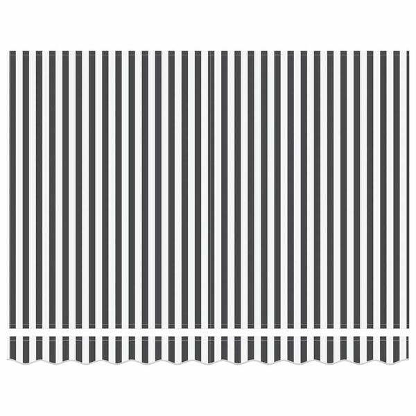 vidaXL Skrovita tenda Antracit i bijelo 300 x 250 cm Poliester i metal