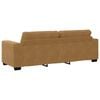 vidaXL Sofa 3 pcs Smeđa Platnasta tkanina