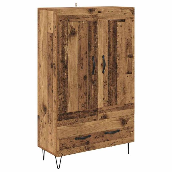 vidaXL Highboard Staro drvo 69,5 x 31 x 115 cm Konstruirano drvo