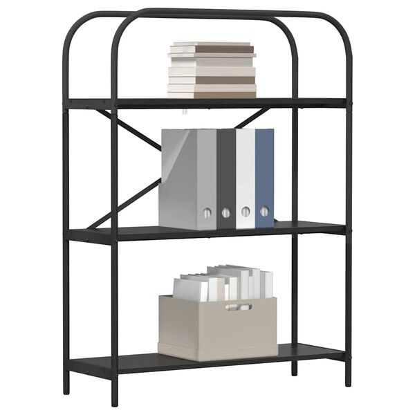 vidaXL Polica Crni hrast 80 x 30 x 109 cm Konstruirano drvo