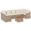 vidaXL 8-dijelni set vrtnih sofa od poliratana s jastucima bež