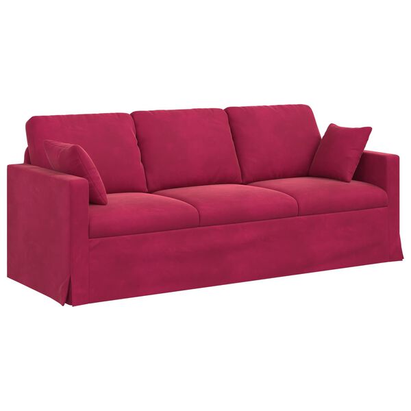 vidaXL Sofa Vinska crvena