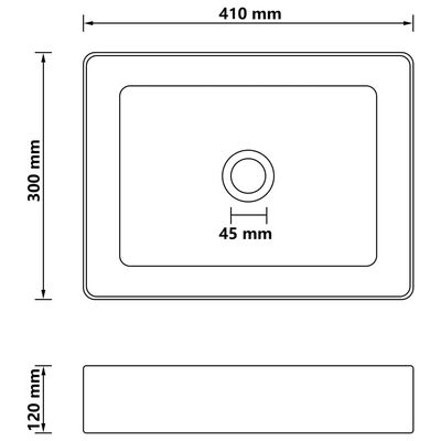 vidaXL Luksuzni umivaonik mat tamnozeleni 41 x 30 x 12 cm keramički