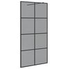 vidaXL Zid za walk-in tu&scaron; Crna 100 x 195 cm Staklo otporno na udarce