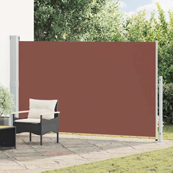 vidaXL Uvlačiva bočna tenda za terasu 180 x 300 cm smeđa