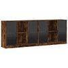 vidaXL Regal za knjige s vratima boja hrasta 204 x 37 x 75 cm drveni