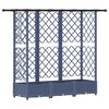 vidaXL Povi&scaron;eni krevet s mrežom i krovom Siva 164 x 40 x 121 cm PP