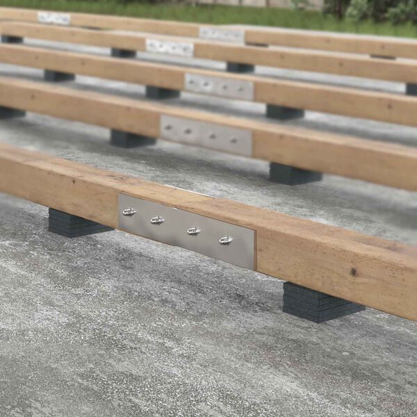 vidaXL Gumenasti granulatni vanjski pod Crna 6 x 9 x 0,8 cm Guma