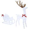vidaXL Reindeer vuče saonice LOVIISA 200 LED lampica Hladno bijela