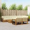 vidaXL Set vanjskih sofa s jastukom 9 pcs Prirodna i krem