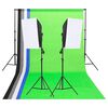 vidaXL Komplet studijske rasvjete s pozadinama i softboxovima