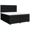 vidaXL Krevet s oprugama i madracem crni 200x200 cm od tkanine