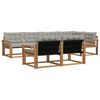 vidaXL Set vanjskih sofa 7 kom. Prirodna i svjetlosiva