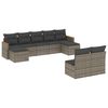 vidaXL 9-dijelni set vrtnih sofa od poliratana s jastucima sivi