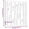 vidaXL Vrtni zidni ukras 55 x 55 cm čelik COR-TEN s uzorkom bambusa