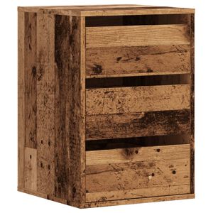 vidaXL Kutna komoda s ladicama boja staro drvo 40x41x58 cm drveni