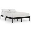 vidaXL Okvir za krevet od masivne borovine crni 160 x 200 cm