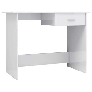vidaXL Radni stol visoki sjaj bijeli 100x50x76 cm konstruirano drvo