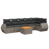 vidaXL 7-dijelni set vrtnih sofa sivi od poliratana