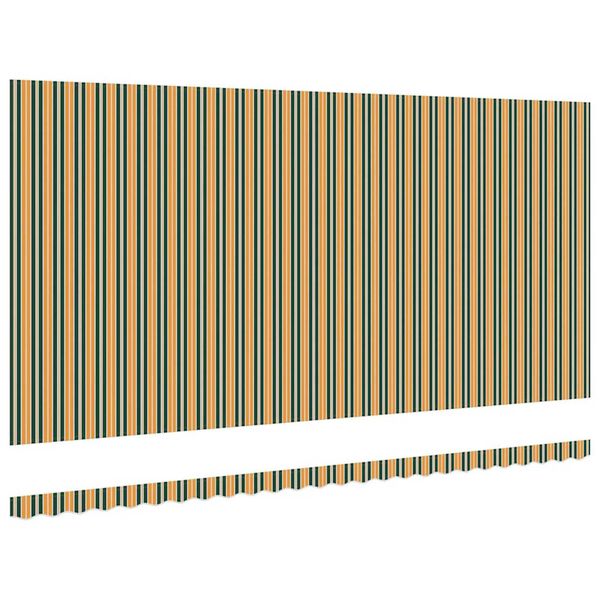 vidaXL Zamjensko platno za tendu Zelena i žuta 280 x 245 cm Poliester