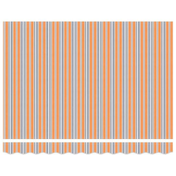 vidaXL Skrovita tenda Plava i Narančasta 300 x 250 cm