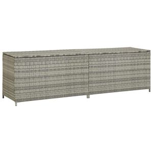 vidaXL Vrtna kutija za pohranu od poliratana 200 x 50 x 60 cm siva