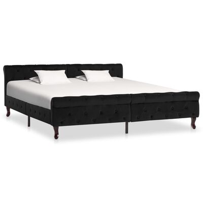 vidaXL Okvir za krevet crni baršunasti 180 x 200 cm