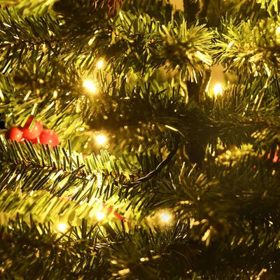 vidaXL LED umjetna božićna drvca 2 kom s vijencem i girlandom