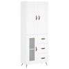 vidaXL Visoka komoda bijela 69,5x34x180 cm konstruirano drvo