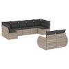 vidaXL 9-dijelni set vrtnih sofa od poliratana s jastucima svjetlosivi