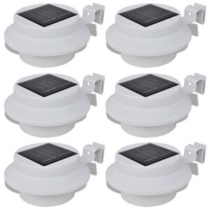 Set vanjskih solarnih svjetiljki 6 kom svjetlo za ogradu/oluke bijeli