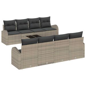 vidaXL Sjedeća garnitura za vrt Siva 55 x 55 x 37 cm poliratan