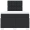 vidaXL Krevet s oprugama i madracem crni 120 x 200 cm od umjetne kože