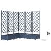 vidaXL Vrtna saksija 5 pcs Sivi 120 x 120 x 126 cm Plastika