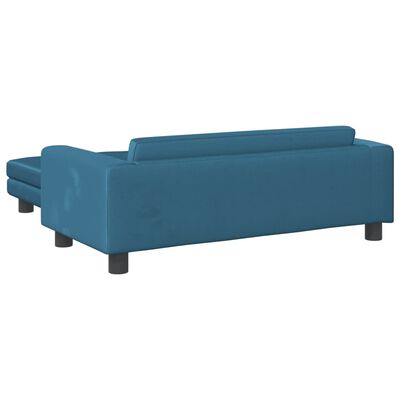 vidaXL Krevet za pse s produžetkom plavi 100 x 50 x 30 cm baršunasti