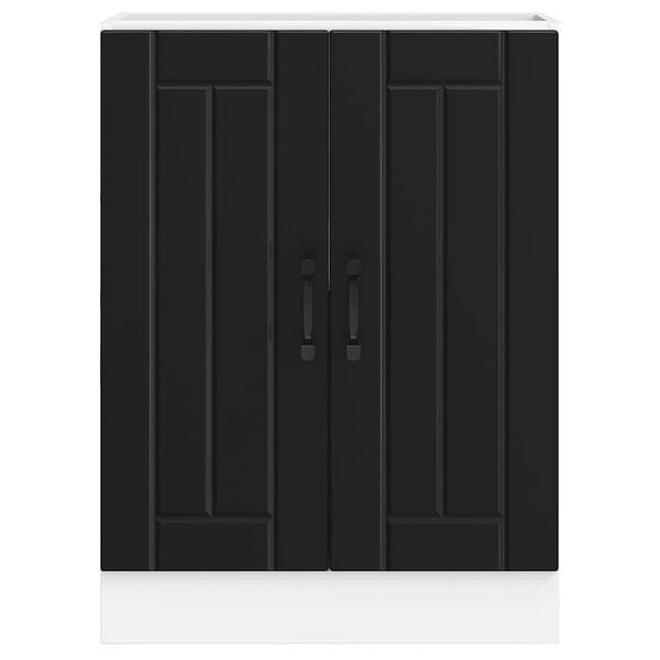 vidaXL Donji ormarić za umivaonik Lucca crni konstruirano drvo