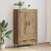 vidaXL Highboard Umjetnički hrast 69,5 x 31 x 115 cm Konstruirano drvo